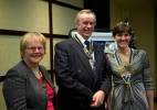 Left to right Doreen Reed, President Inner Wheel Club of Jersey, Ian Philpott, President Rotary Club of Jersey and Annette Blanchet, President Rotary Club de la Manche